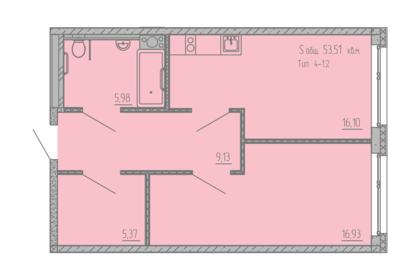 45 м², 2-комнатная квартира 6 800 000 ₽ - изображение 137