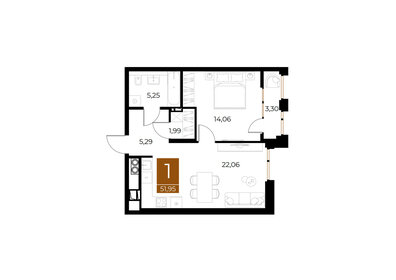 48,4 м², 2-комнатная квартира 6 500 000 ₽ - изображение 33