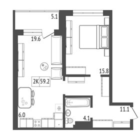 57,7 м², 2-комнатная квартира 7 290 000 ₽ - изображение 8