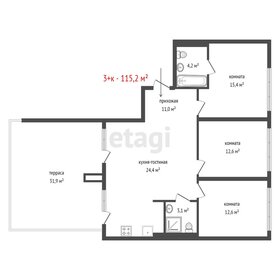 Квартира 115,2 м², 3-комнатная - изображение 1