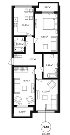 84,8 м², 3-комнатная квартира 12 423 191 ₽ - изображение 30