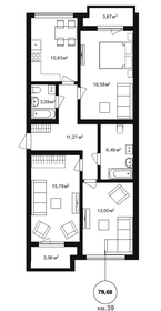 Квартира 79,3 м², 3-комнатная - изображение 1