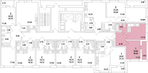 Квартира 36,8 м², 1-комнатная - изображение 2