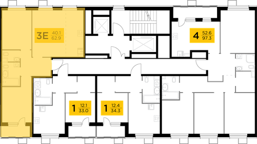 62,9 м², 3-комнатная квартира 10 437 473 ₽ - изображение 58