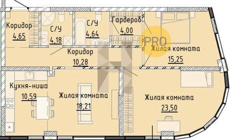 Квартира 95,3 м², 2-комнатная - изображение 1