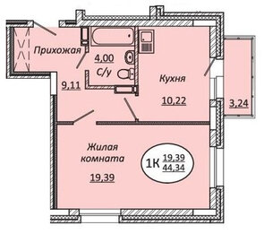 41,2 м², 1-комнатная квартира 4 900 000 ₽ - изображение 37
