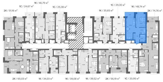 Квартира 49,7 м², 1-комнатная - изображение 2