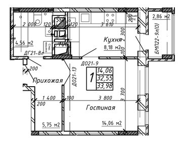 34,7 м², 1-комнатная квартира 2 946 100 ₽ - изображение 55