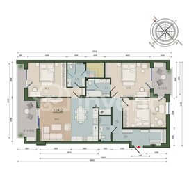 Квартира 124,2 м², 3-комнатная - изображение 1
