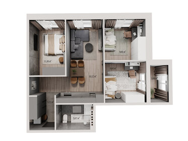17 м², 1-комнатная квартира 2 900 000 ₽ - изображение 77