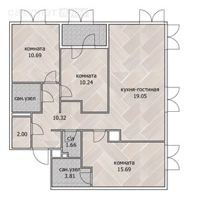 Квартира 83,4 м², 4-комнатная - изображение 1