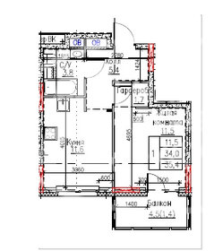 Квартира 35 м², 1-комнатная - изображение 1