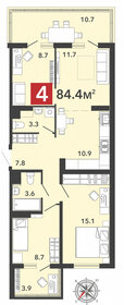 84,5 м², 4-комнатная квартира 7 300 000 ₽ - изображение 7