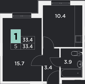 33 м², 1-комнатная квартира 4 100 000 ₽ - изображение 15