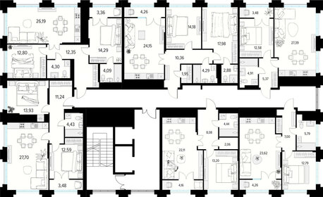 24,4 м², квартира-студия 4 280 000 ₽ - изображение 52