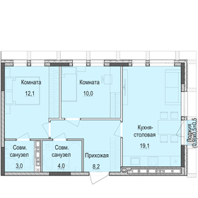 56,7 м², 2-комнатная квартира 8 528 000 ₽ - изображение 19