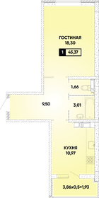 45,4 м², 1-комнатная квартира 6 601 335 ₽ - изображение 12