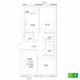 76 м², 3-комнатная квартира 11 500 000 ₽ - изображение 35