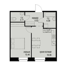 45 м², 1-комнатная квартира 15 000 000 ₽ - изображение 31
