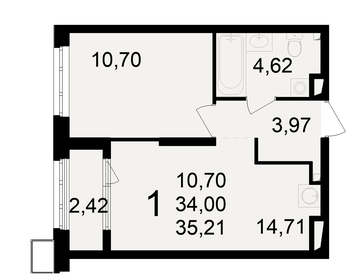 43 м², 2-комнатная квартира 3 250 000 ₽ - изображение 70