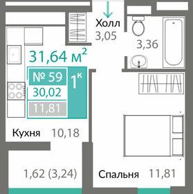 Квартира 30 м², 1-комнатная - изображение 1