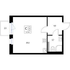 29,1 м², квартира-студия 5 449 091 ₽ - изображение 95