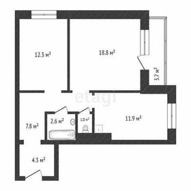 Квартира 60,9 м², 2-комнатная - изображение 1