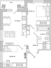 55,9 м², 2-комнатная квартира 9 760 945 ₽ - изображение 28