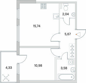 39,3 м², 1-комнатная квартира 6 707 000 ₽ - изображение 4