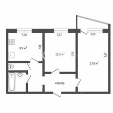 Квартира 50,6 м², 2-комнатная - изображение 1