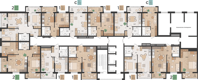 30,7 м², 1-комнатная квартира 5 710 200 ₽ - изображение 15