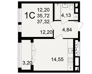 40,2 м², 1-комнатная квартира 4 221 000 ₽ - изображение 15