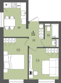 43 м², 2-комнатная квартира 2 150 000 ₽ - изображение 37