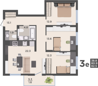 93,4 м², 3-комнатная квартира 8 219 200 ₽ - изображение 67