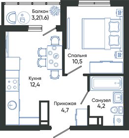 35,5 м², 1-комнатная квартира 7 009 475 ₽ - изображение 80