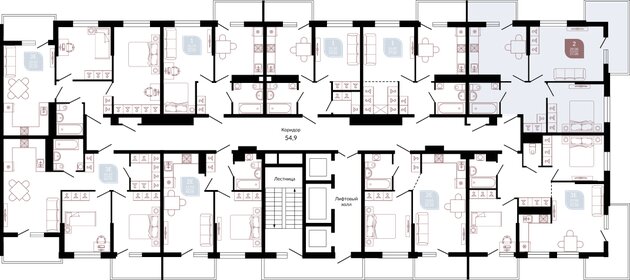 65 м², 2-комнатная квартира 6 200 000 ₽ - изображение 69