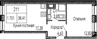 29,3 м², 1-комнатные апартаменты 9 067 500 ₽ - изображение 25