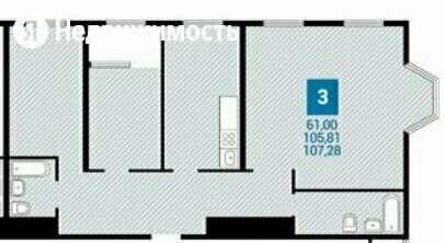 Квартира 107,3 м², 4-комнатная - изображение 4