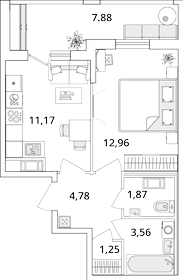 38,3 м², 1-комнатная квартира 8 852 328 ₽ - изображение 77