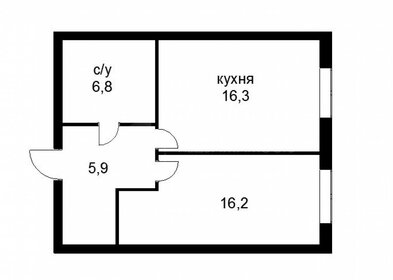 Квартира 44,7 м², 1-комнатная - изображение 1