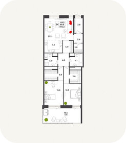 Квартира 105,2 м², 3-комнатная - изображение 1