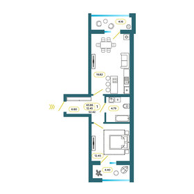 82 м², 1-комнатная квартира 5 800 000 ₽ - изображение 14