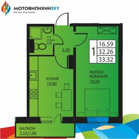 Квартира 31,7 м², 1-комнатная - изображение 1