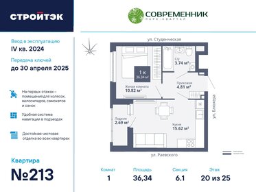 Квартира 36,3 м², 1-комнатная - изображение 1