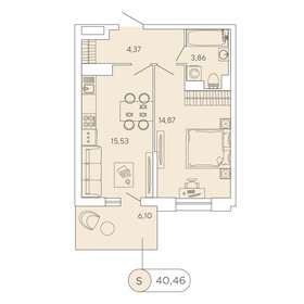 40 м², 1-комнатная квартира 6 899 999 ₽ - изображение 66