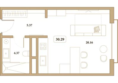 34 м², апартаменты-студия 13 081 750 ₽ - изображение 65