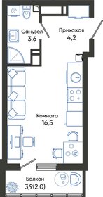 26,3 м², квартира-студия 6 106 860 ₽ - изображение 22