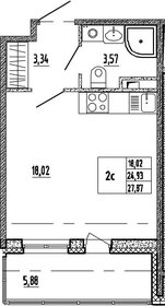 Квартира 27,8 м², студия - изображение 1