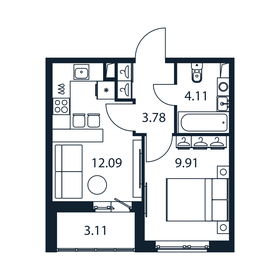 Квартира 31,5 м², 1-комнатная - изображение 1