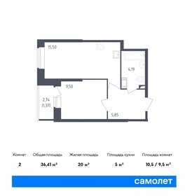 38,7 м², 1-комнатная квартира 10 300 000 ₽ - изображение 121